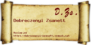 Debreczenyi Zsanett névjegykártya